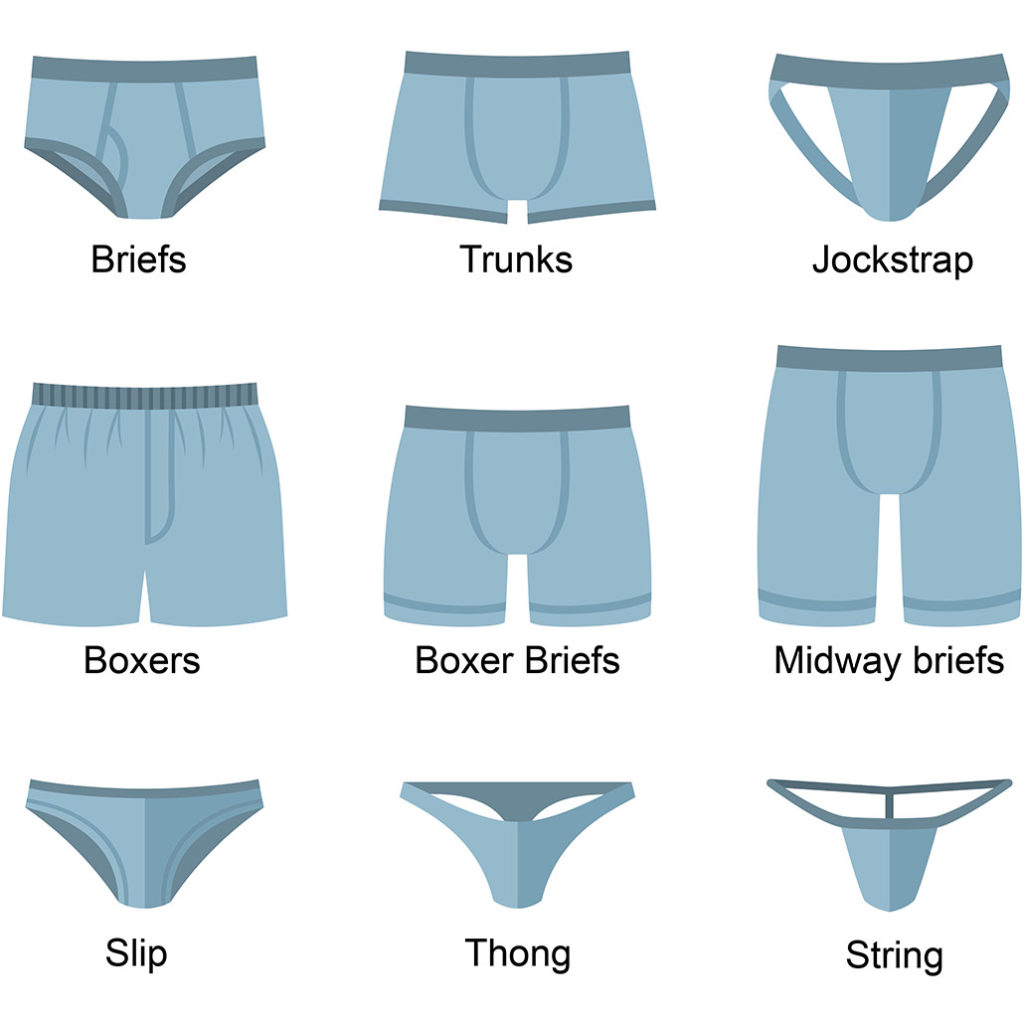 Unterschiedliche Formen von Herren Unterwäsche | © vectorikart - stock.adobe.com